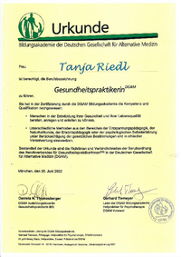 Tanja Riedl Gesundheitspraktikerin